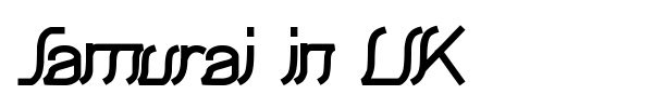 Samurai in UK font preview